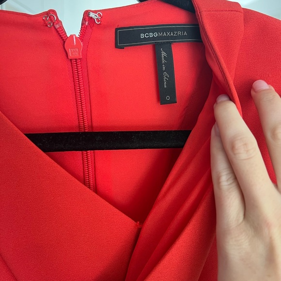 BCBG Red Cocktail Dress Size 0 - Picture 4 of 5